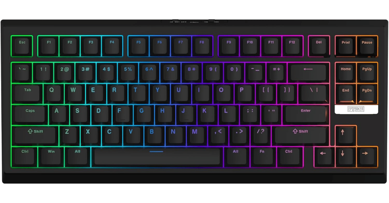 EPOMAKER G84 80% RGBメカニカルキーボード ブラック｜GetGadgetGot