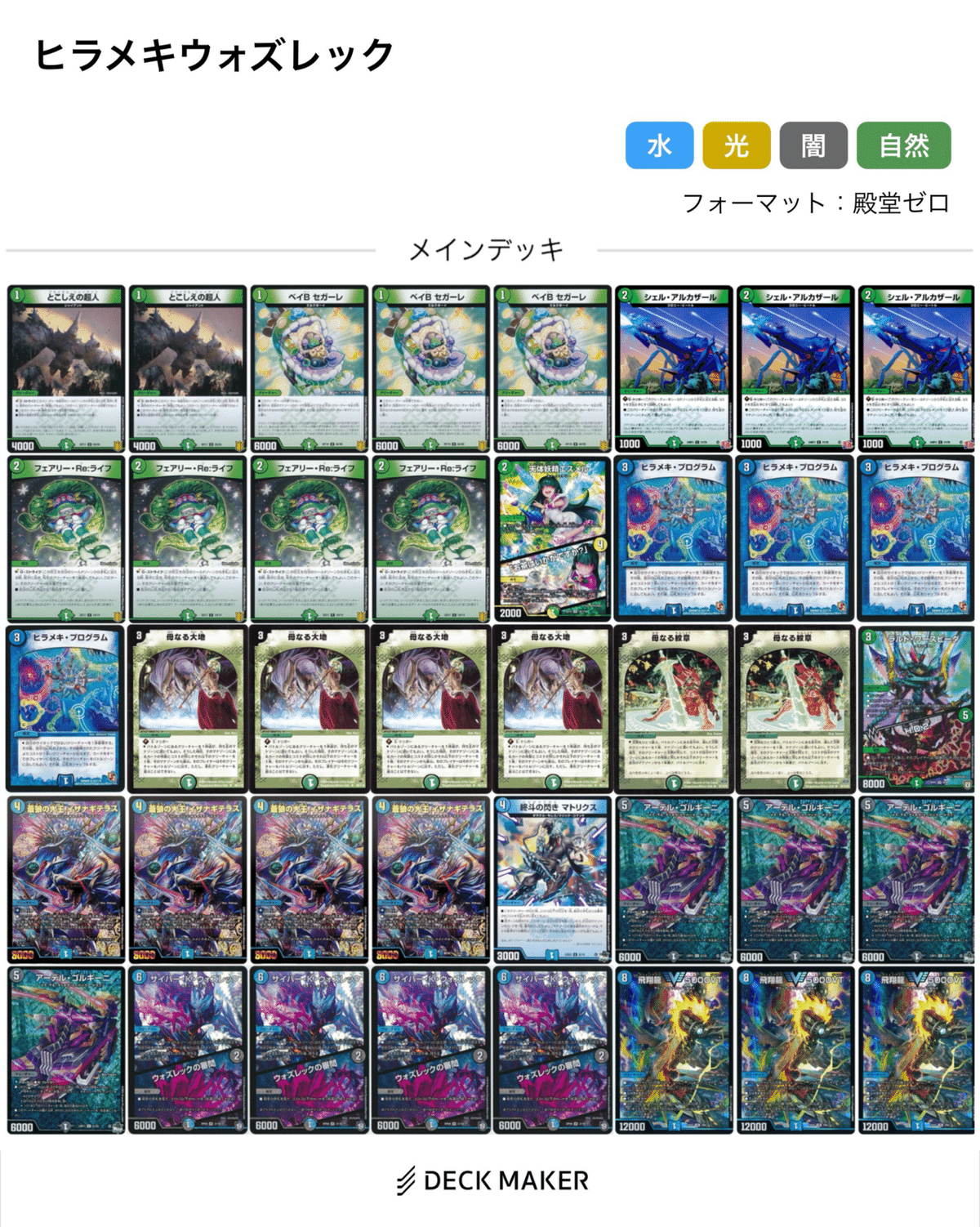 デュエマ gp優勝 CS優勝 ゲートボール 青黒カリヤドネ デッキ 殿堂ゼロ