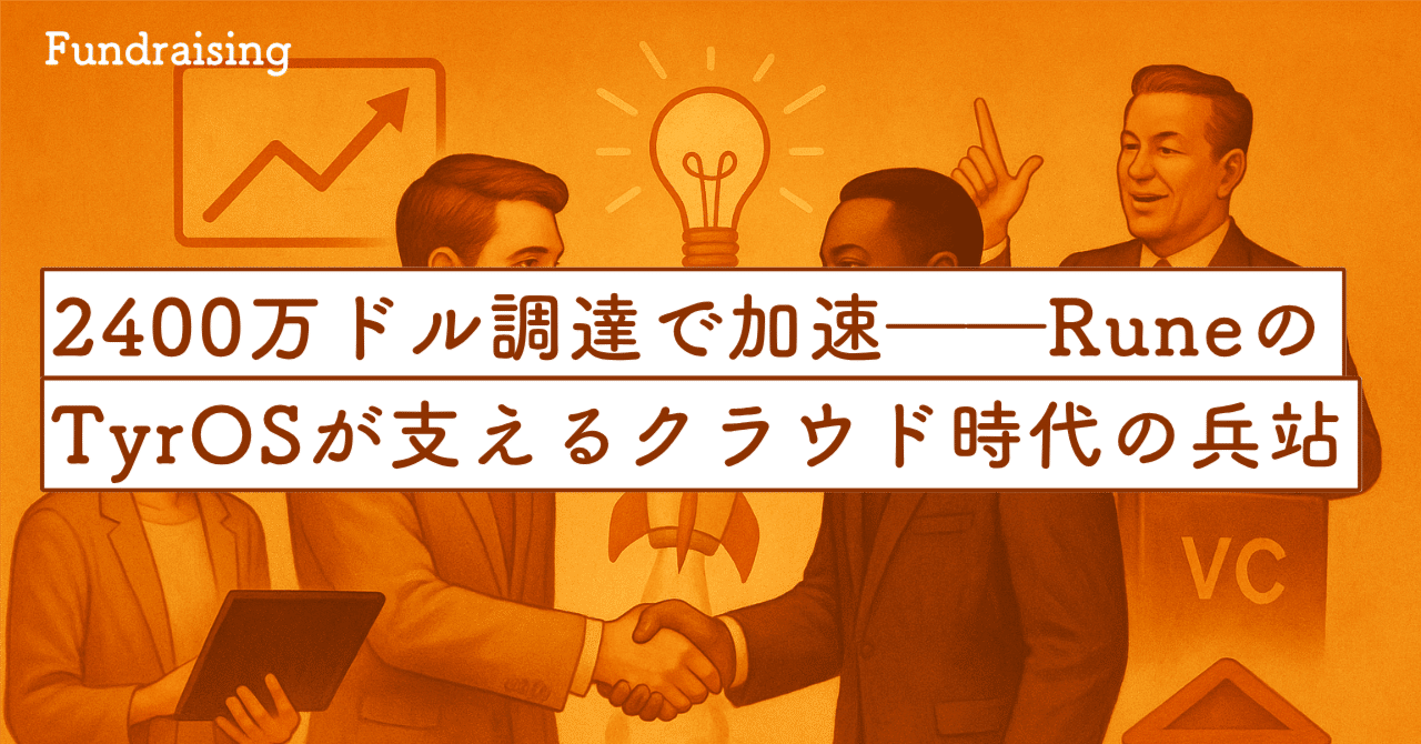 2400万ドル調達で加速――RuneのTyrOSが支える“雲なしクラウド”時代の兵站｜SecondWave