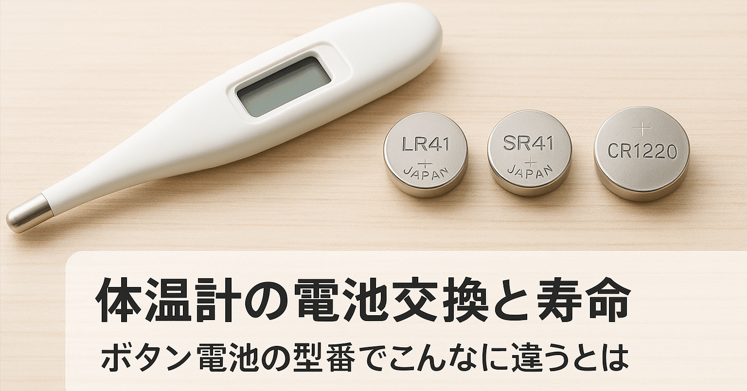 体温計の電池交換と寿命｜ボタン電池の型番でこんなに違うとは｜毎日がラクになる店