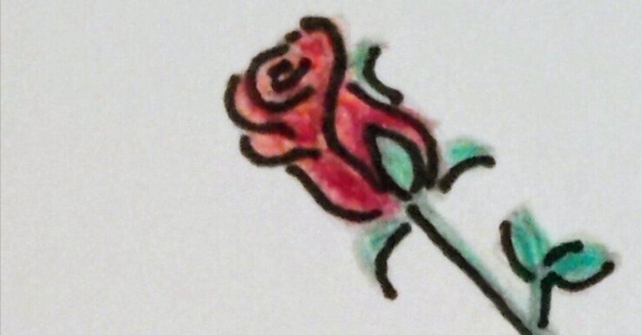 色鉛筆画“バラ”｜めっこ