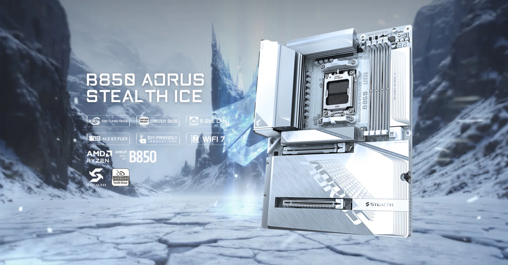 バランス重視&白基盤の背面コネクタ仕様マザーボード「B850 AORUS バランス重視&白基盤の背面コネクタ仕様マザーボード「B850 AORUS