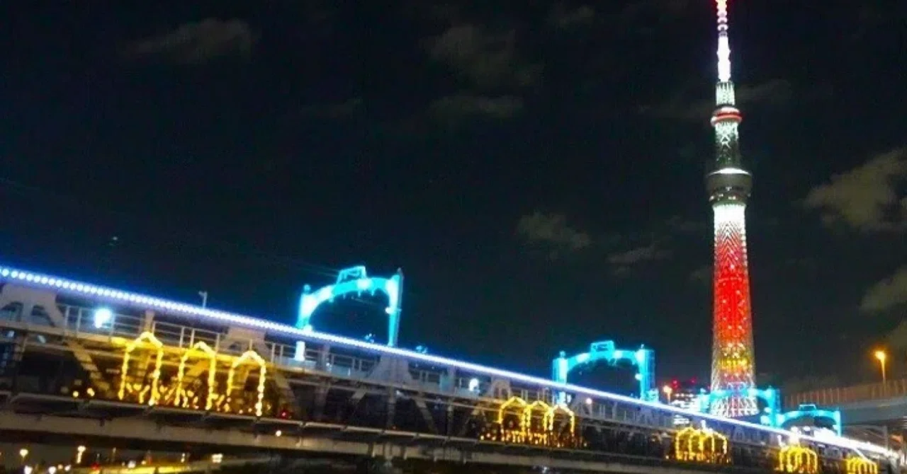 隅田川ナイトクルーズで東京夜景を満喫｜エレンさん