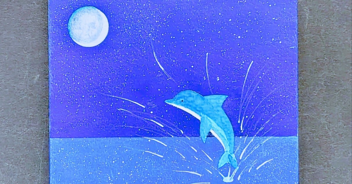 moon wolf ハンドメイドパステル画　絵画アート原画 5d41cd2312fb4ca2e09445fb467acb