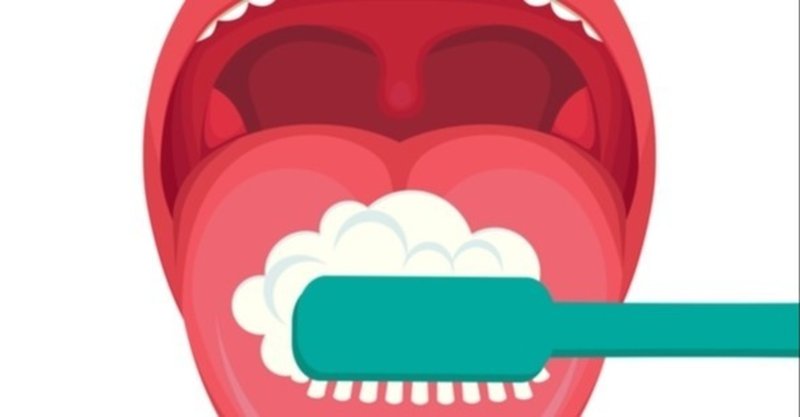 歯ブラシで舌を磨く