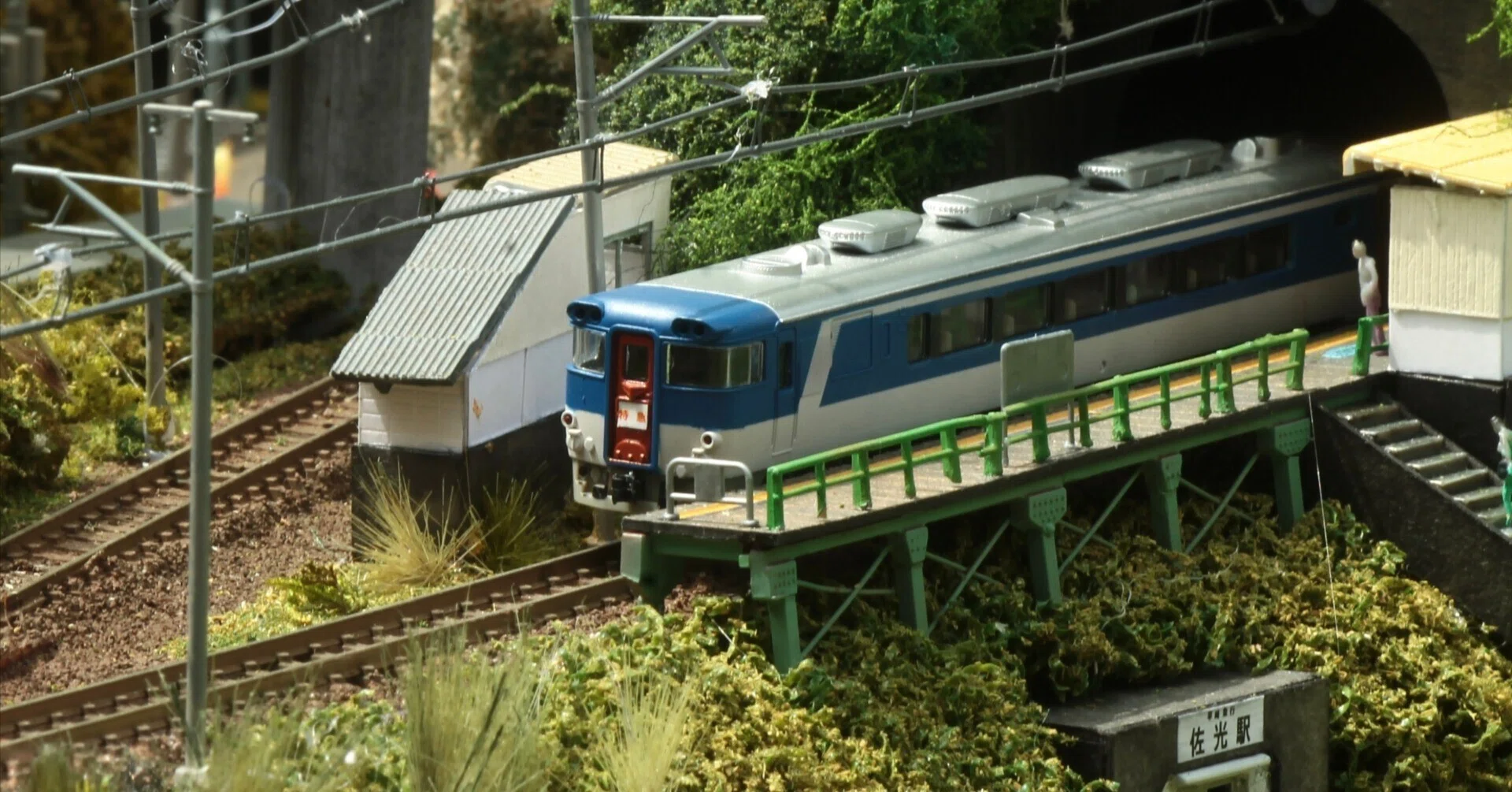 Nゲージ小型レイアウト「ローカル線」 - ローカル駅常設工事4 お手軽