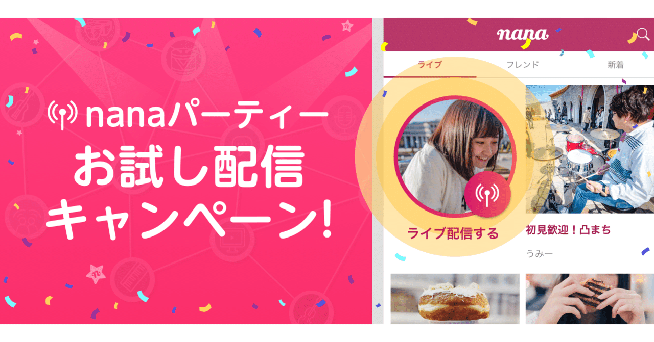 Nanaパーティーお試し配信キャンペーン Nana Box Note
