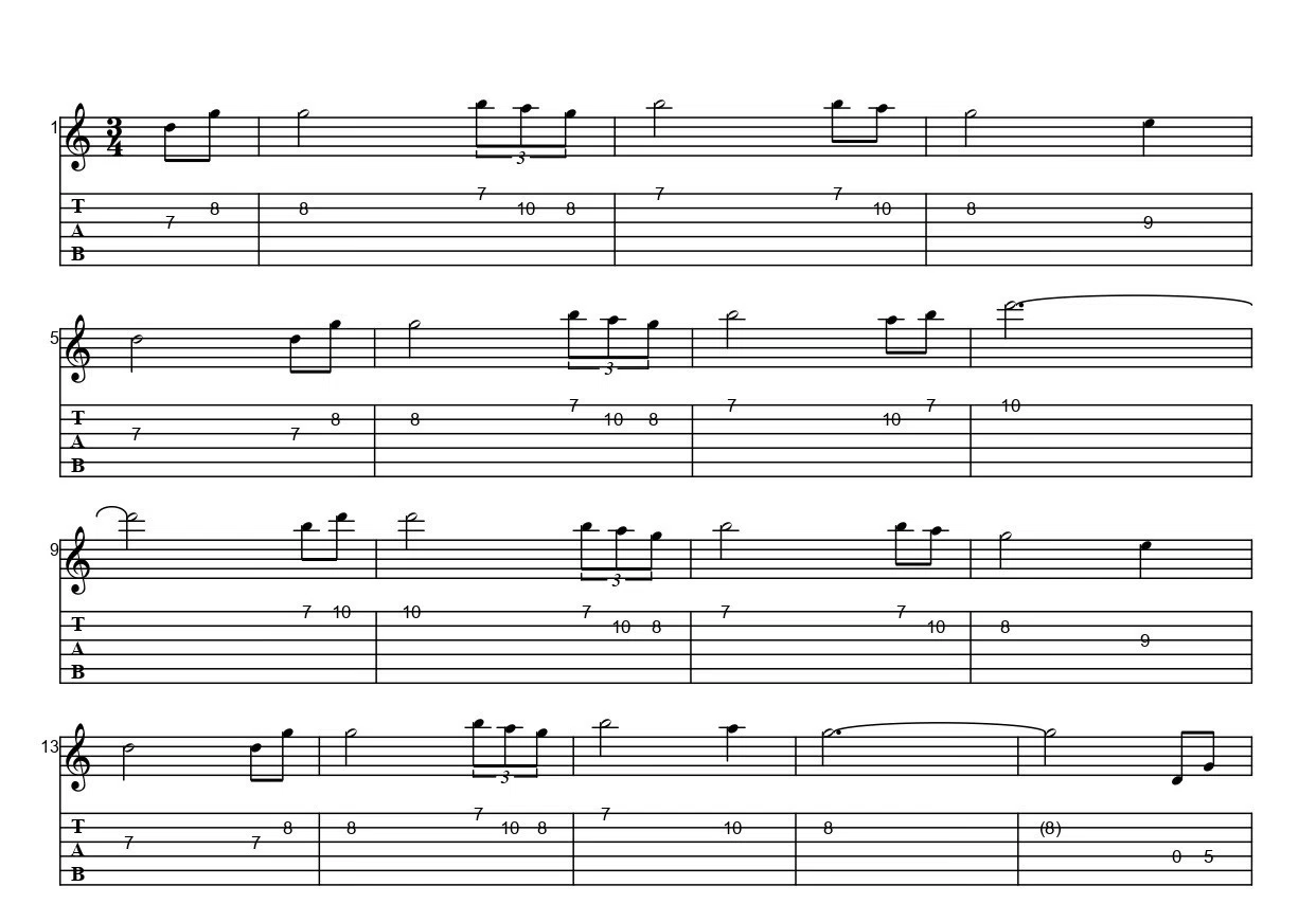 ギター】アメイジング・グレイス【tab譜】｜vebe