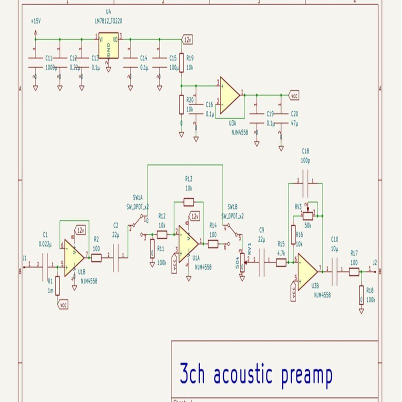80ccプリアンプ　自作 世界初？3系統対応！アコギ用プリアンプを自作してみた【構想と回路編