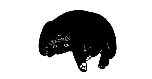 illustration works：Xヘッダーイラスト（黒猫）｜にこらこ