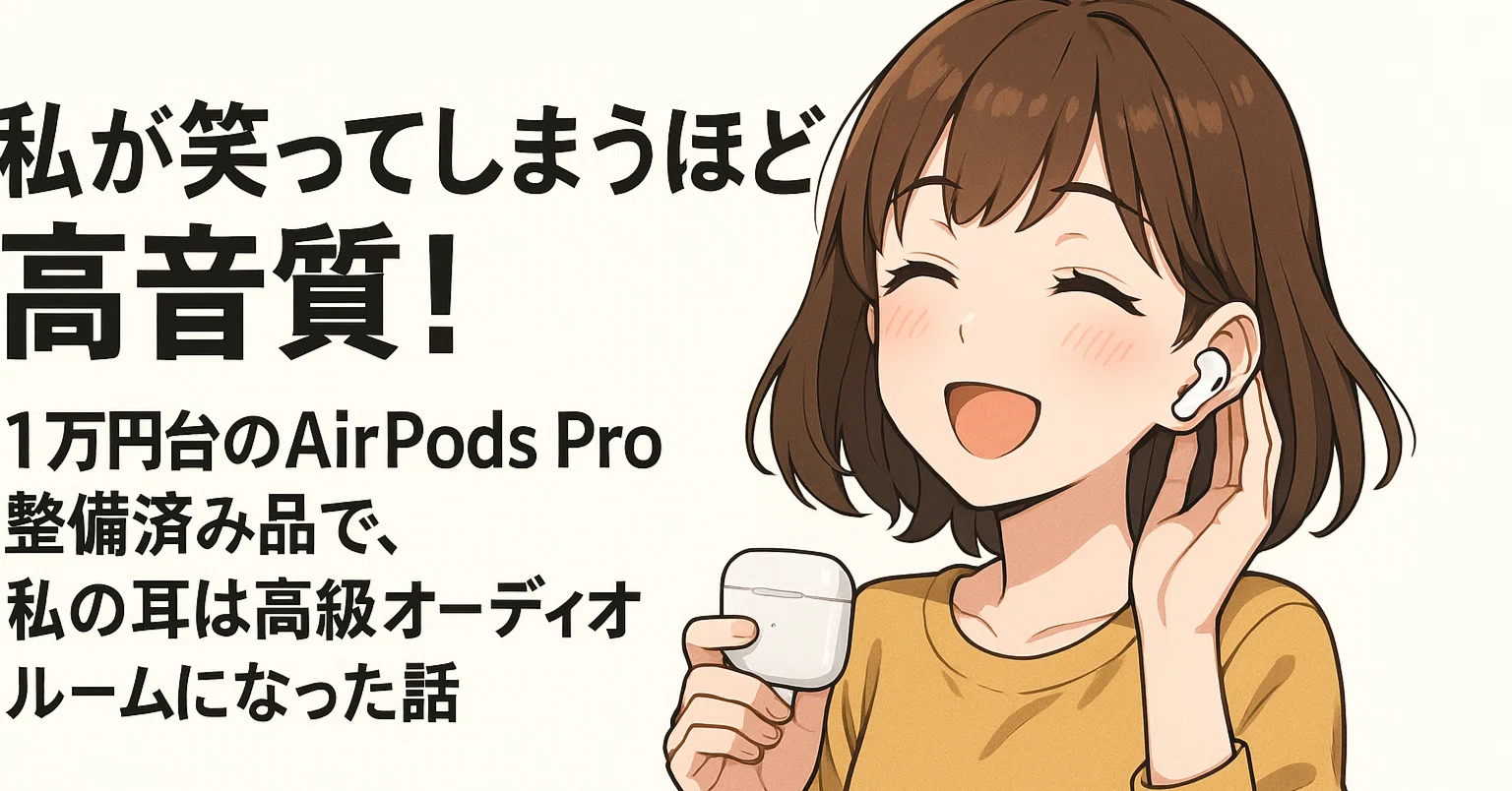 私が笑ってしまうほど高音質！1万円台のAirPods Pro整備済み品で、私の