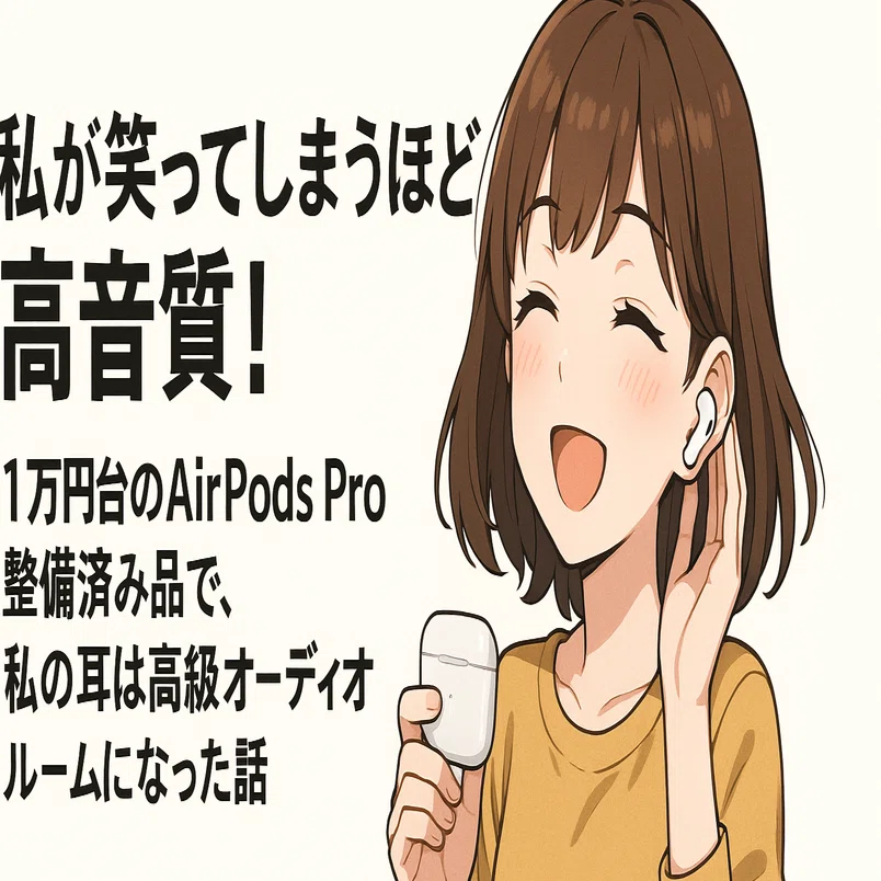 私が笑ってしまうほど高音質！1万円台のAirPods Pro整備済み品で、私の