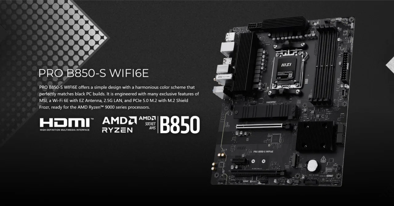 新製品】価格が高めのエントリーマザーボード「PRO B850-S WIFI6E」の