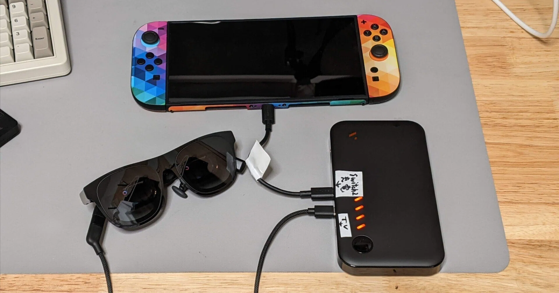 解決済】現状VITURE Pro モバイルドック＋Switch2＋XREAL One Proの