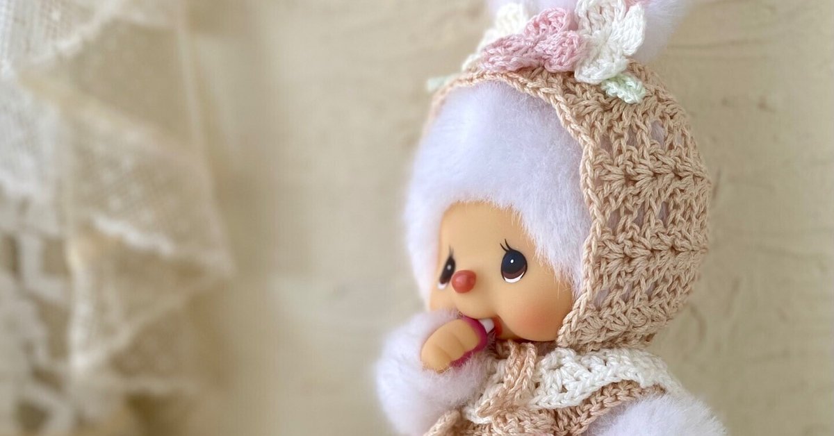 * antique doll ❀ 水色サマーニットの ミニョネットちゃん 1915年頃のビスクドールのミニオネット。 フランスから青い目の
