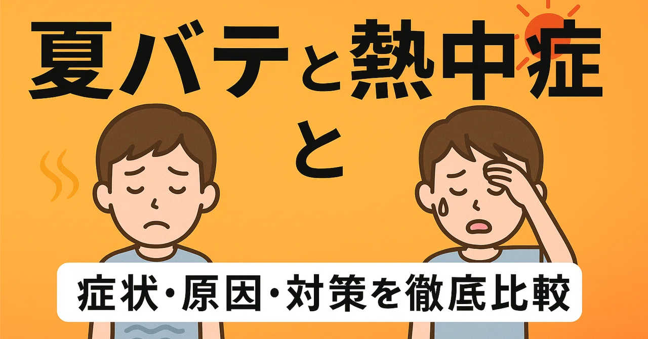 【完全解説】夏バテと熱中症の違い🌡️|症状・原因・対策を徹底比較|さやさや
