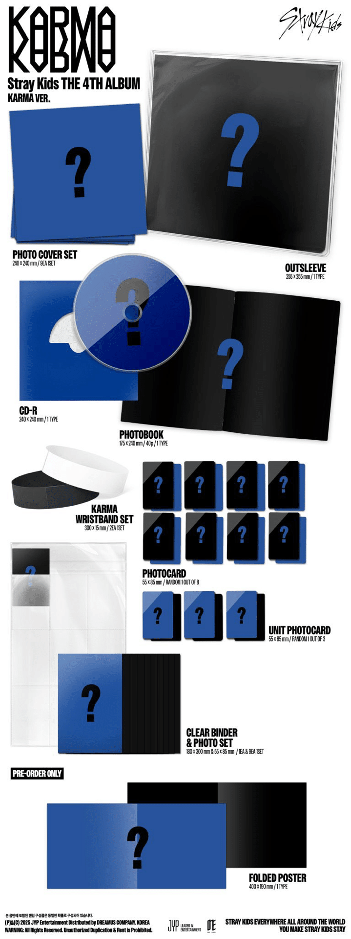 Stray Kids karma NEMOZ ラキドロ 予約特典トレカ コンプ straykids KARMA 新品未開封 アコーディオン ラキドロ トレカ Lucky