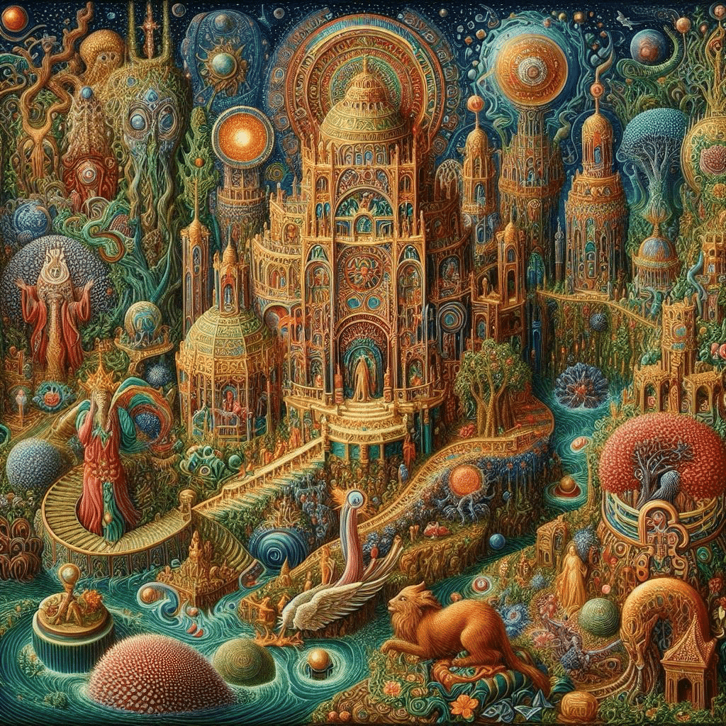 絵画 エルンスト・フックス (Ernst Fuchs)の絵画にヒントを得た