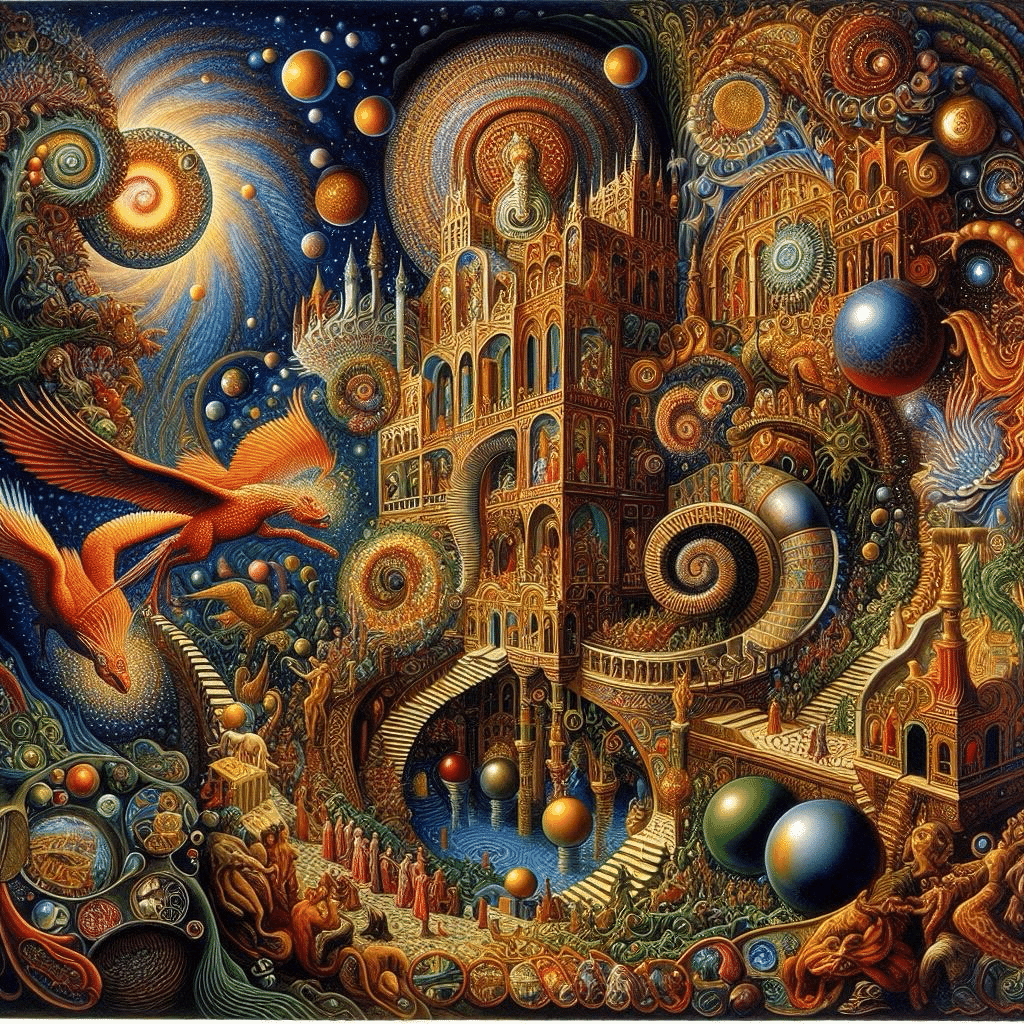 絵画5 エルンスト・フックス (Ernst Fuchs)の絵画にヒントを得た