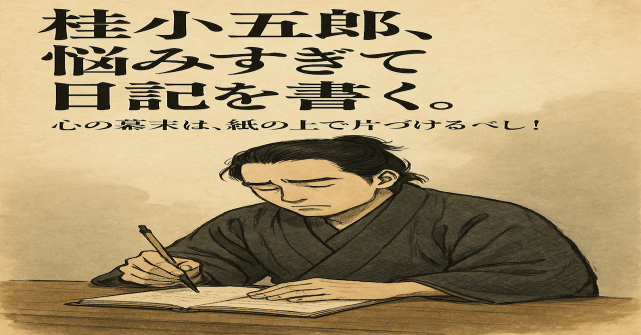 🖋坂本竜馬シリーズ 桂小五郎、悩みすぎて日記を書く。｜Learner