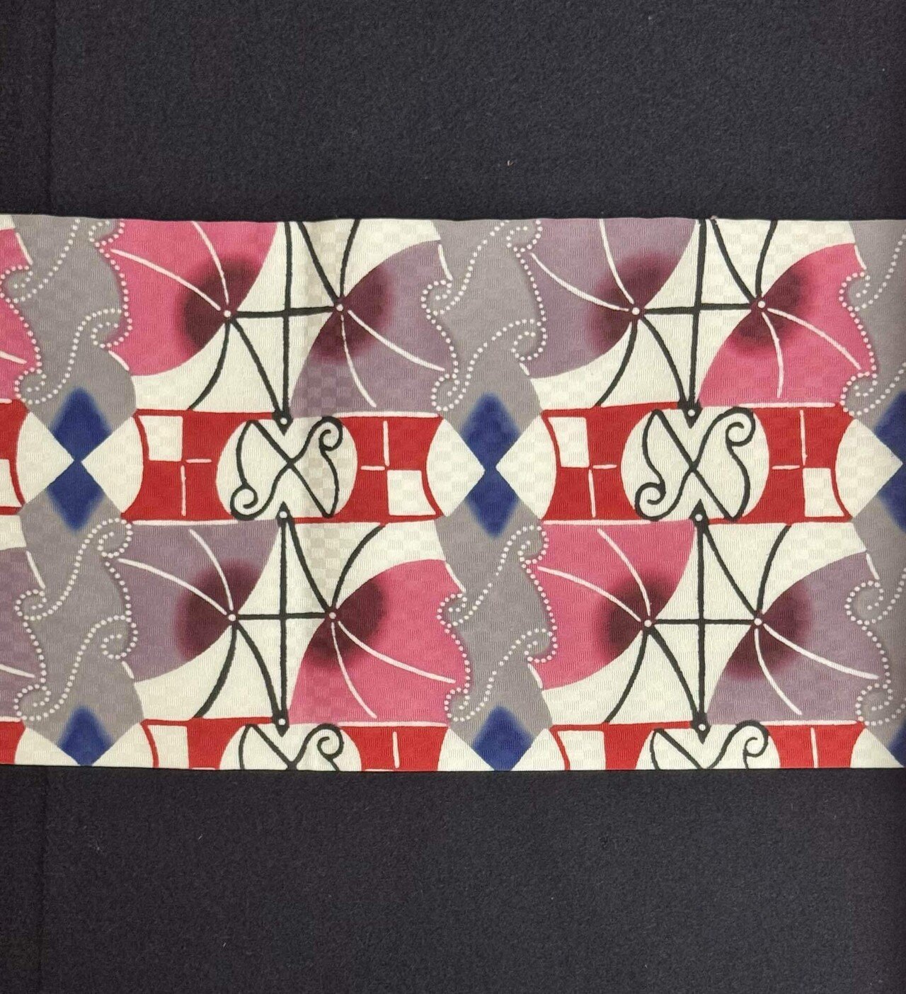 宜保聡作琉球紅型名古屋帯｜夢吉きもの