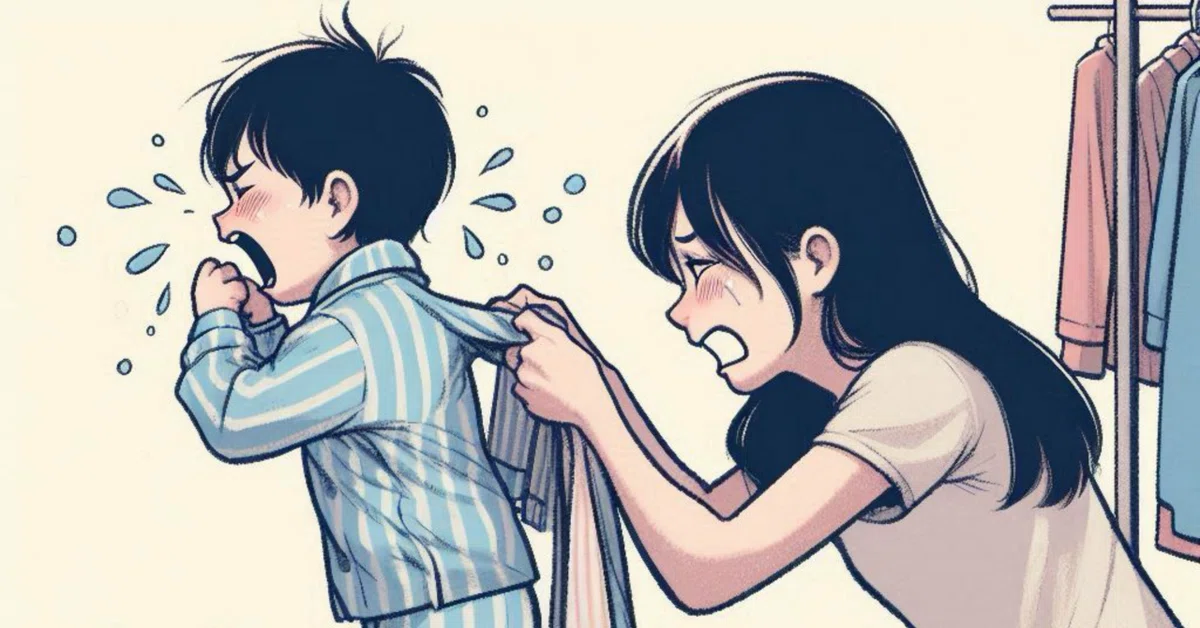#1 [Morning War Over] 2-year-old refuses to change, but it's done in 3 ...