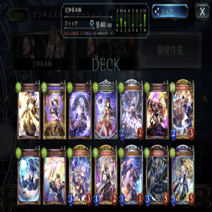 シャドバ］完全自己流！式神ウィッチのデッキ、マリガン解説｜夜瞳/やひと