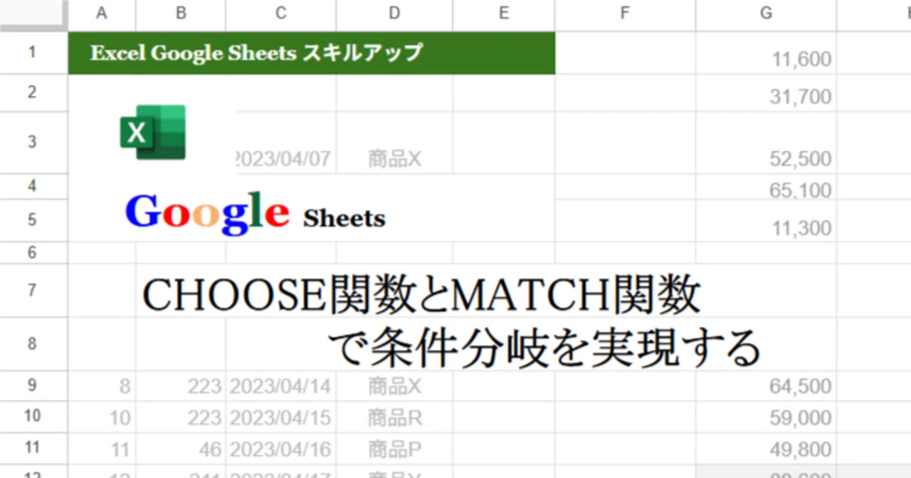 CHOOSE関数とMATCH関数で条件分岐を実現する｜鍛冶屋の職人