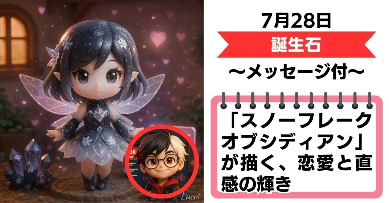 7月28日の誕生石「スノーフレークオブシディアン」が描く、恋愛と直感