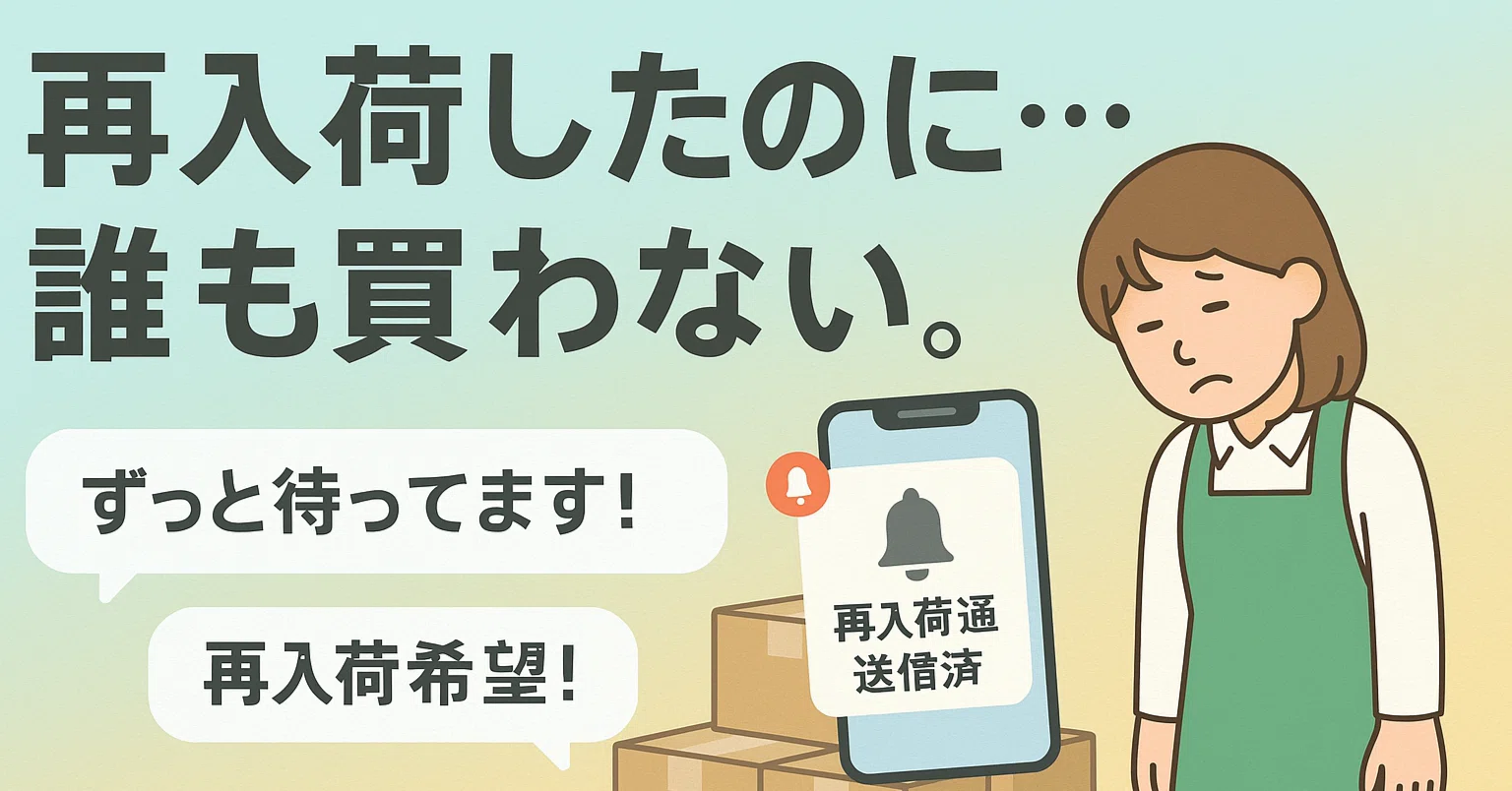 再入荷まだですか？】→いざ再入荷したら誰も買わない問題?｜ECある 