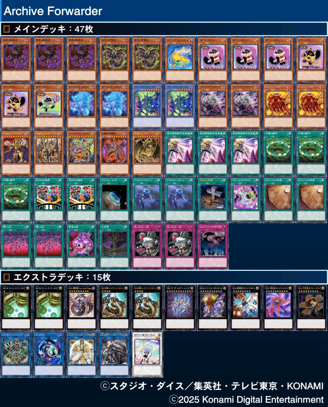 デッキ紹介≪Archive Forwarder≫｜YuY