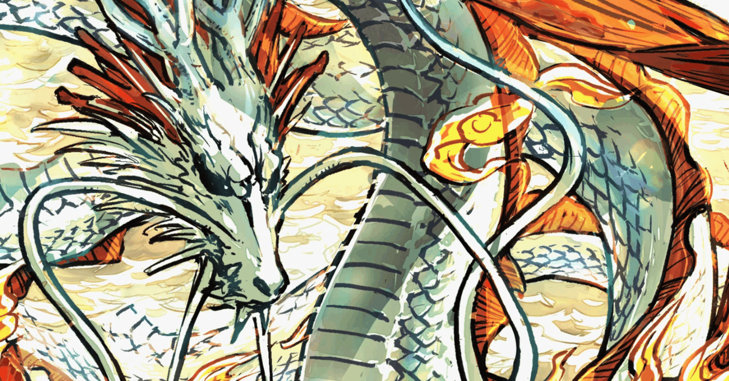 辰巳龍形態の絵｜9番太