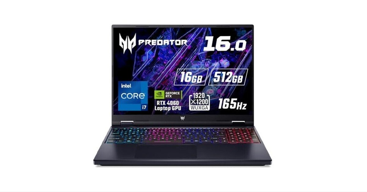 ゲーミングパソコンAcer Predator Neo16 rtx4060 Amazon.com: acer Predator Helios Neo 16 Laptop 2024-16