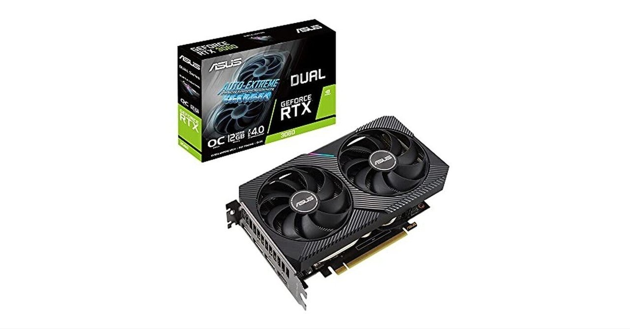 ASUS NVIDIA RTX3060-O12G-V2  2スロット設計 Amazon.co.jp: ASUSTek NVIDIA RTX3060 搭載 Axial-techファンと2
