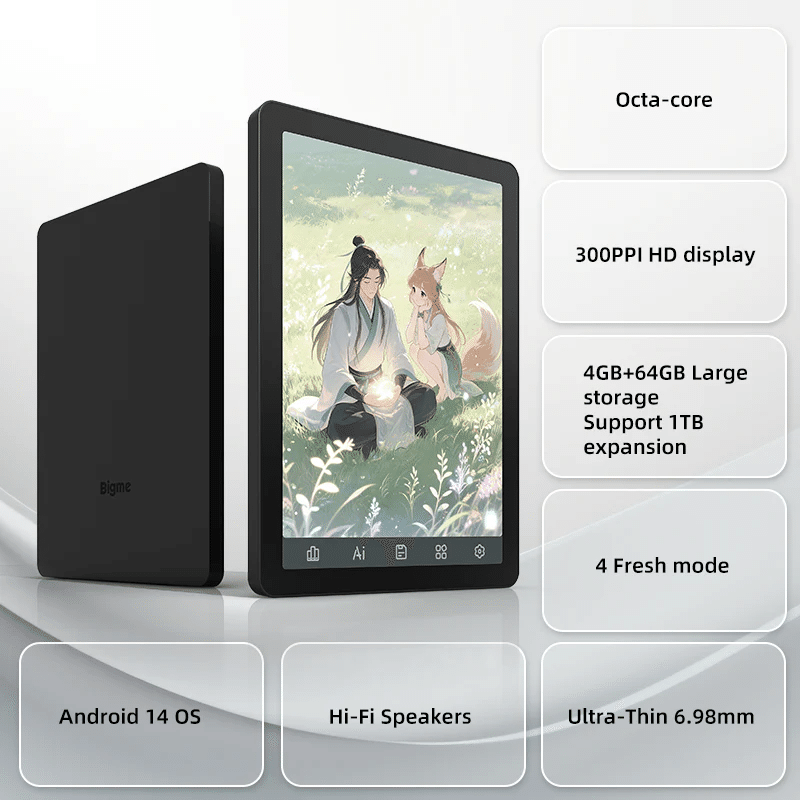 Bigme B6 カバー付き 美品 Bigme B6 6 インチ電子書籍リーダー保護ケース、B6 用オリジナル