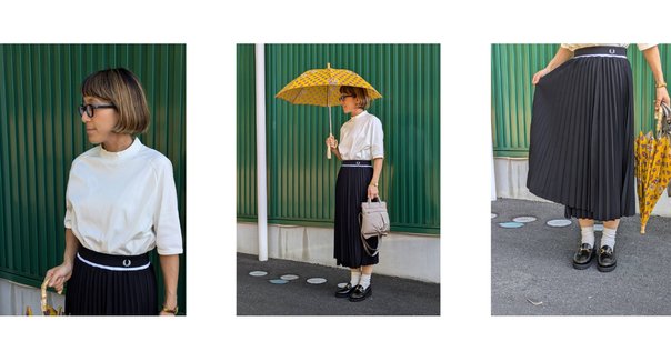 購入レビュー#43｜Herlipto｜Siena Big Collar Pleated Dress