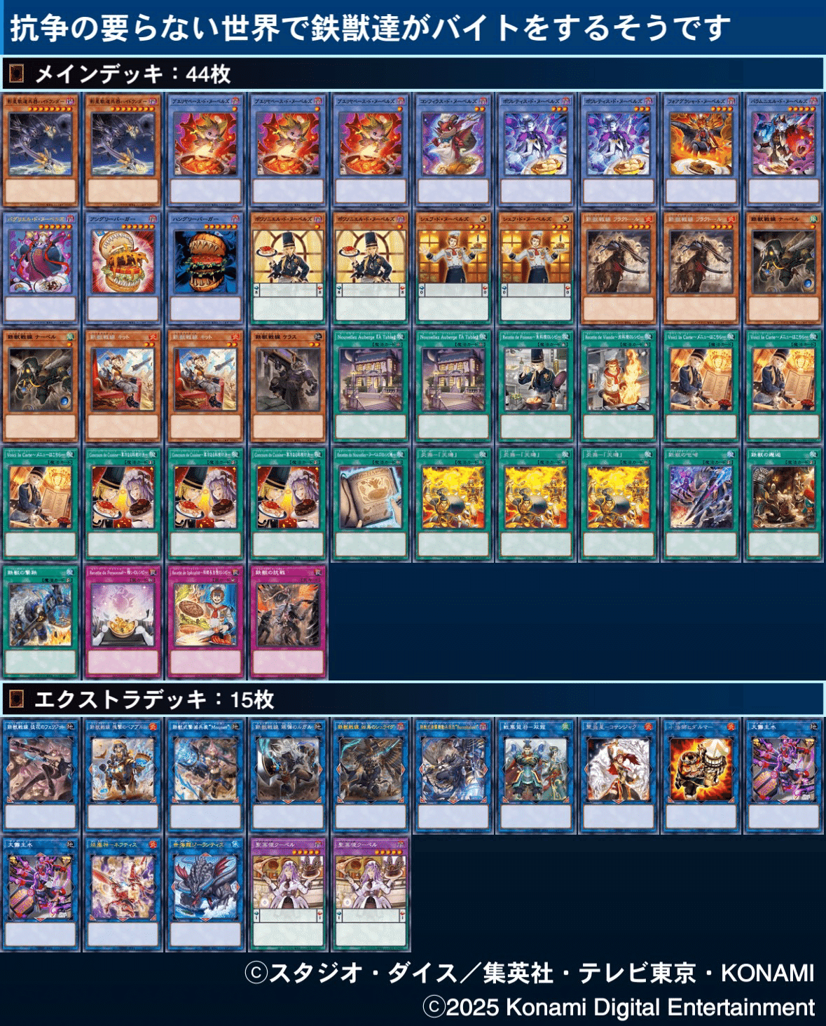 ハイドランダー学会】鉄獣バイト録(略名)【デッキ紹介】｜フェヰΦ