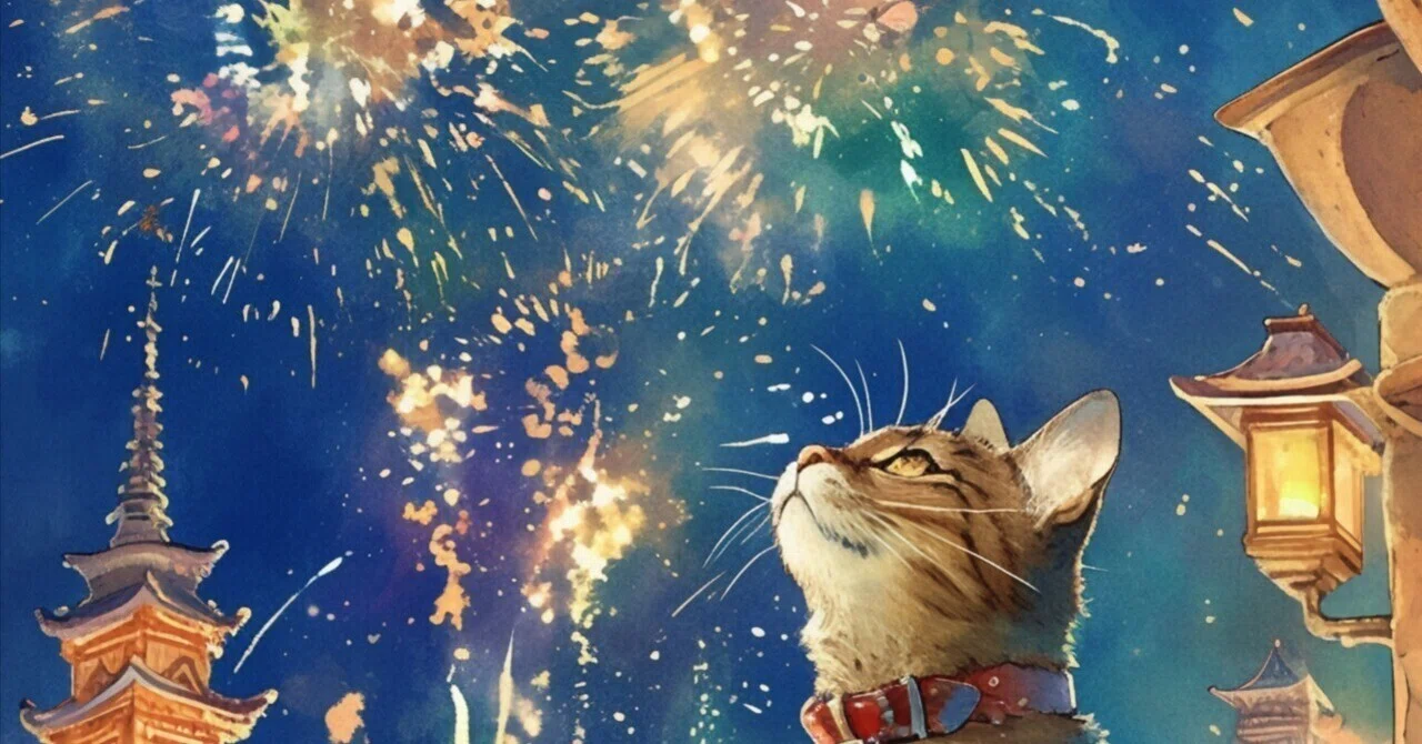 🎆猫と花火の幻想夜、Noteストアからも購入できるようになりました