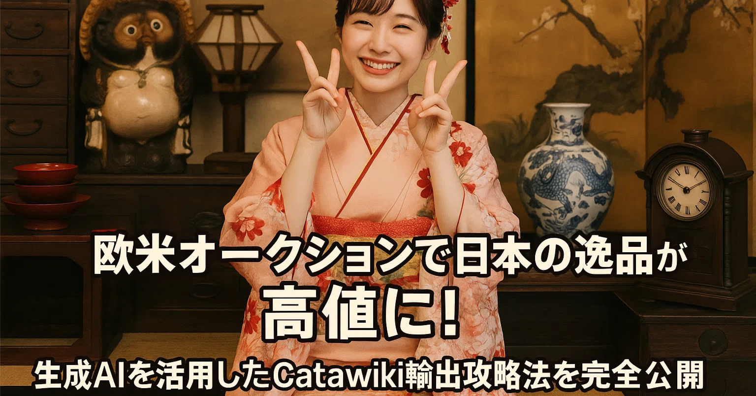 欧米オークションで日本の逸品が高値に！生成AIを活用したCatawiki輸出