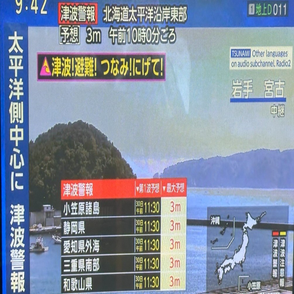 津波警報⚠｜津波避難指示｜『にげて！』｜Noco｜すまいるサプリ