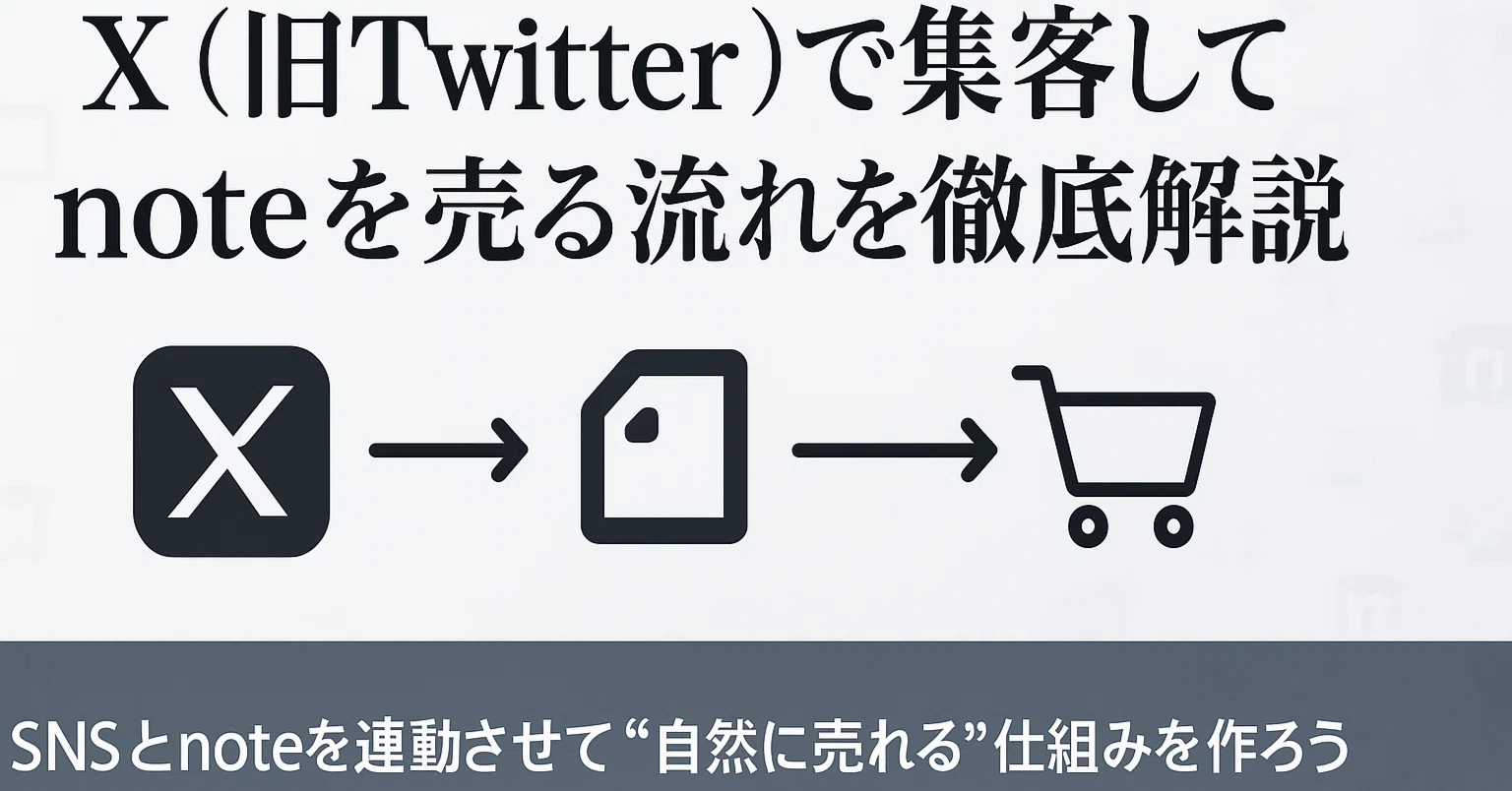 Xで集客してnoteを売る流れを徹底解説｜サム/note×コンテンツ販売