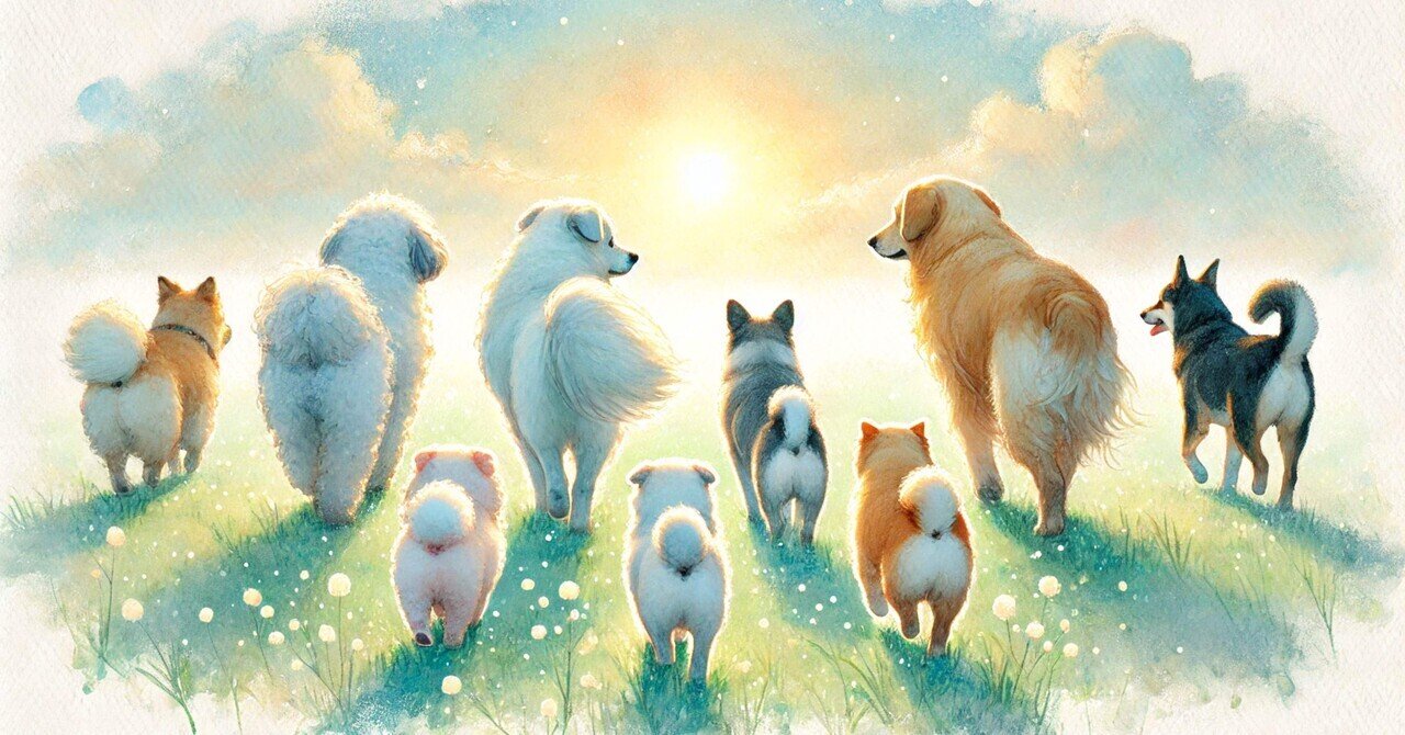 油絵　FUUTA　友だちの卵を守る犬 油絵 uF6-071219 猫たちと犬たち