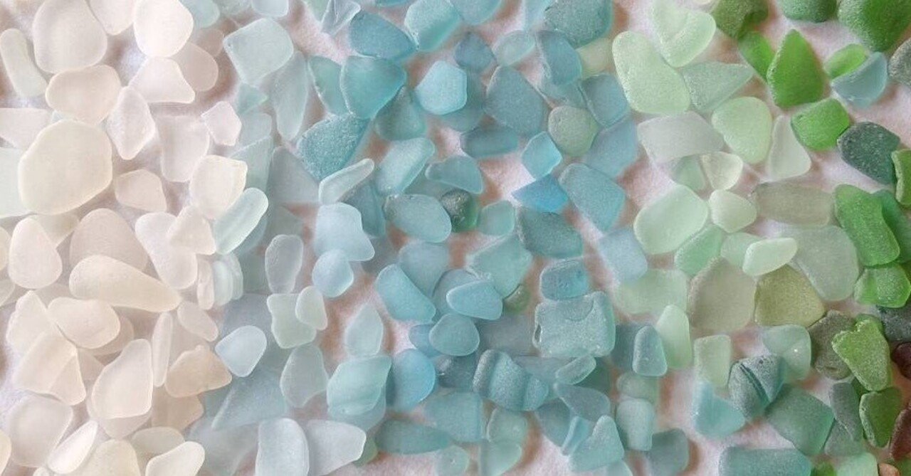 天然シーグラス珍クラッシュキラキラ系 天然シーグラス 希少 カラフルレアカラーセット - メルカリ