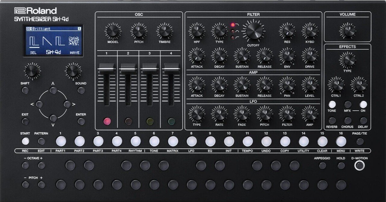 Roland SH-4d デジタルシンセサイザー　音源モジュール Roland SH-4d デジタルシンセサイザー 音源モジュール Roland SH-4d