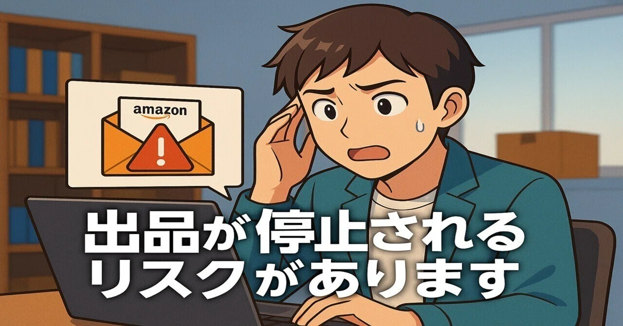 出品停止する事もあります⭐︎セール中 Amazon警告メールが来た！】「出品が停止されるリスクがあります」の