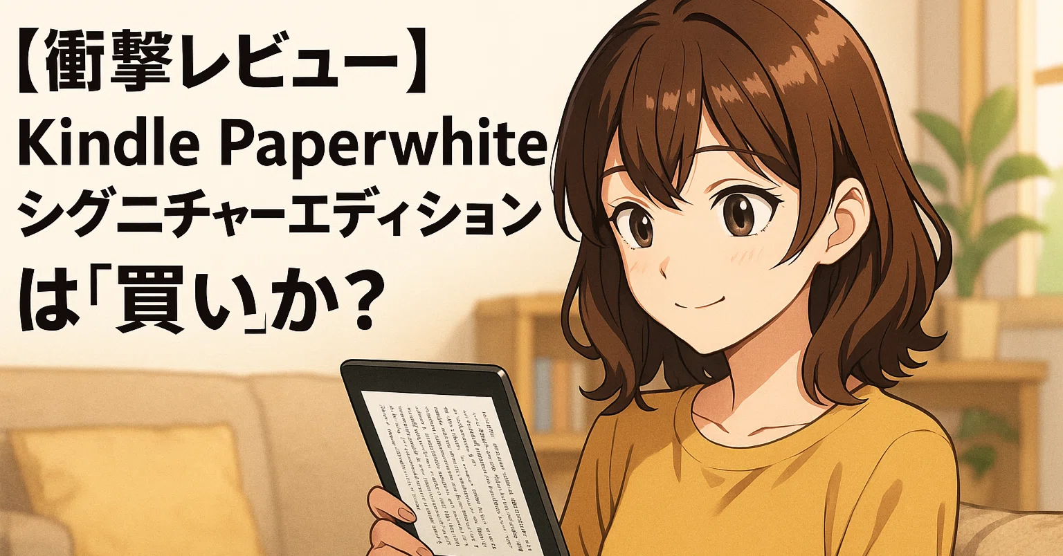 衝撃レビュー】Kindle Paperwhite シグニチャーエディションは”買い”か