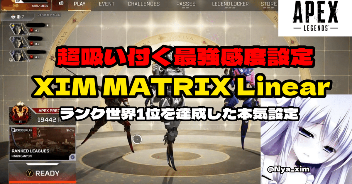 ximmatrix 設定付属 ランク世界1位を達成した本気XIMMATRIX設定】 リニア 超吸い付く