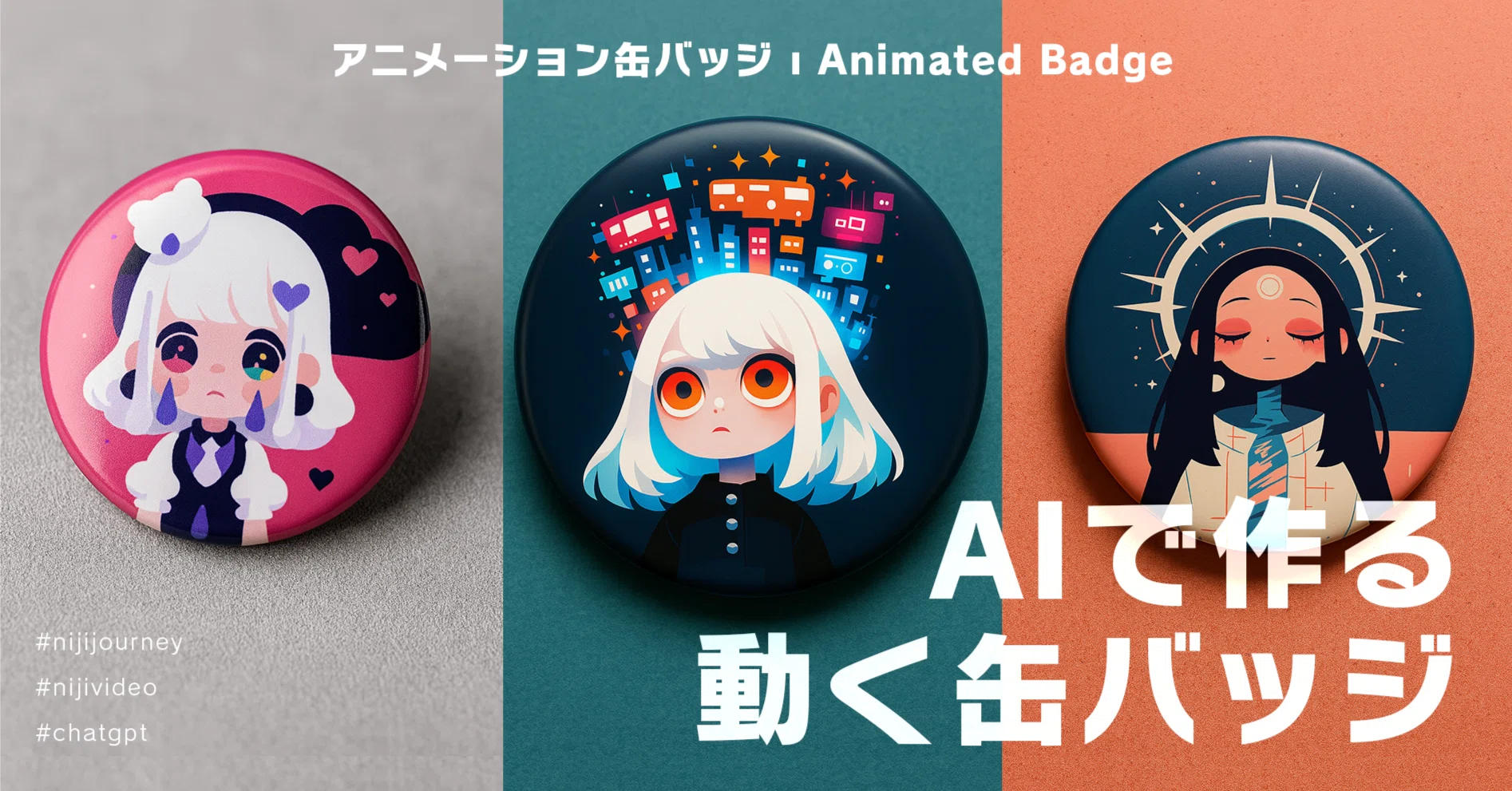 AIで作る動く缶バッジのアニメーション｜廃材🧱
