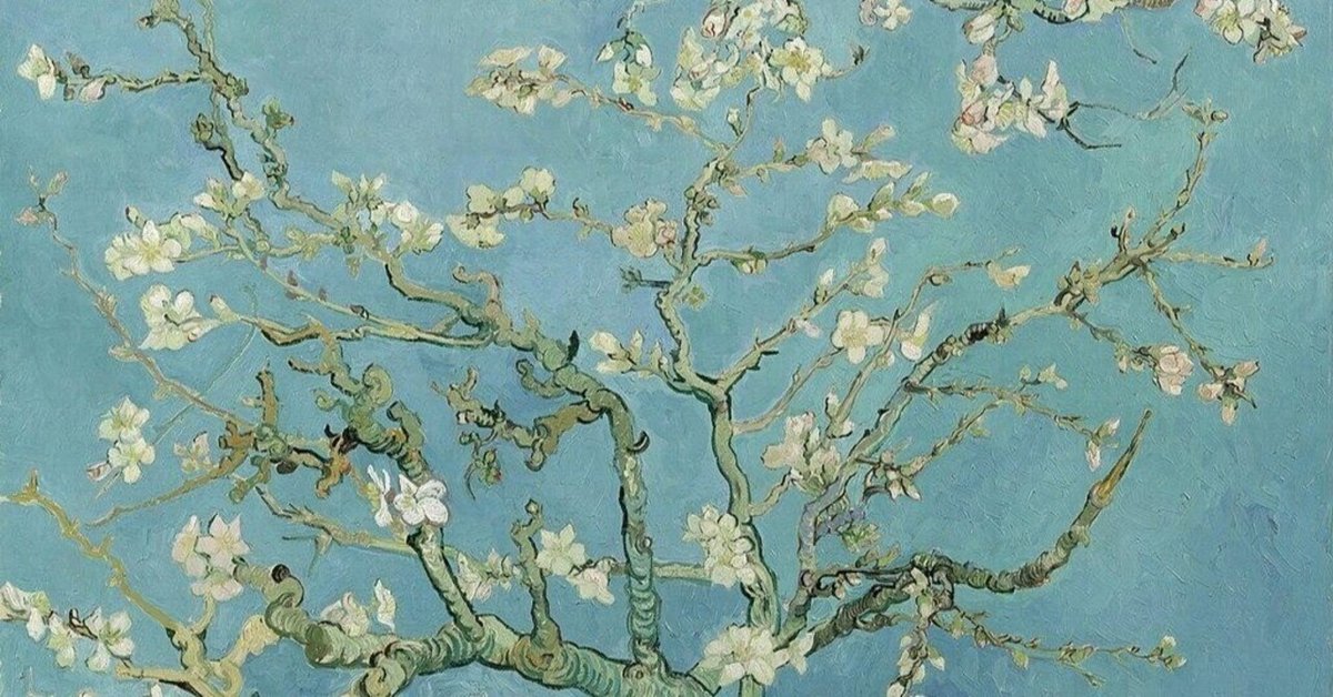 額装済/花咲くアーモンドの小枝/ゴッホ おうち美術館 花咲くアーモンドの枝 ゴッホ - 絵画や壁掛け販売