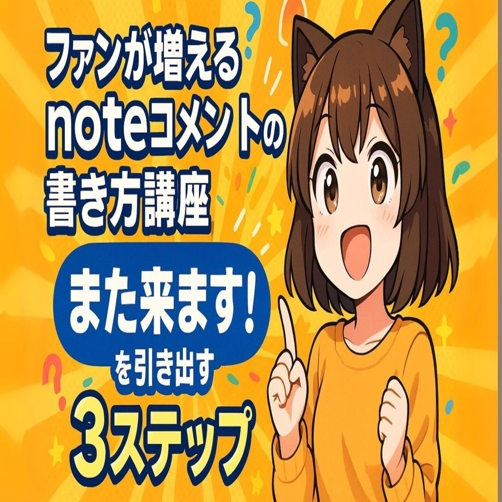 ファンが増えるnoteコメントの書き方講座｜「また来ます！」を引き出す